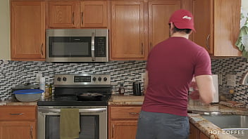 Fucking And Cooking Thick Latina Wife Gets Fucked While The Husband Cooks