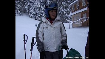 Brunette Teen Ora Taking A Fat Phallus In Snow