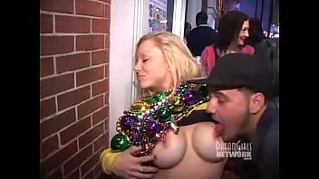 Mardi Gras Flasher Get Tits Sucked