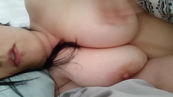 Big Tits MILF Playing With Nipples In Bed Horny And Tired