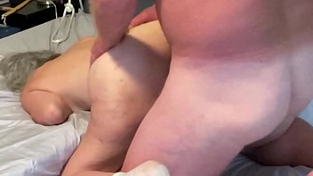 Mature Milf Gets Her Ass Fucked Hard Doggy Style Husband Jacks Off On Her Butt Cumshot