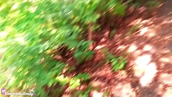 Sexy Teen Deepthroat And Dogging Cock Boyfriend In The Forest