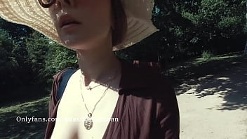 Walking Without Undearwear In Park Flashing Pussy And Tits Meeting With Stranger Real Public