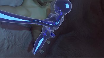 Blue Alien Slime Girl Fucks Human In Cave