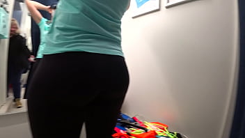 Mature MILF And Her Young Daughter In A Public Fitting Room Different Swimsuits And Mini Bikinis On Sexy Big Ass